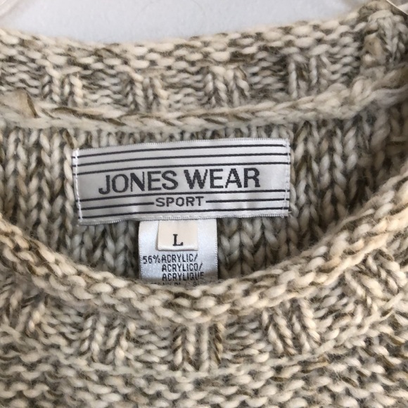 Jones Wear NWOT beige, tan, brown sweater. Size large. - Picture 2 of 3